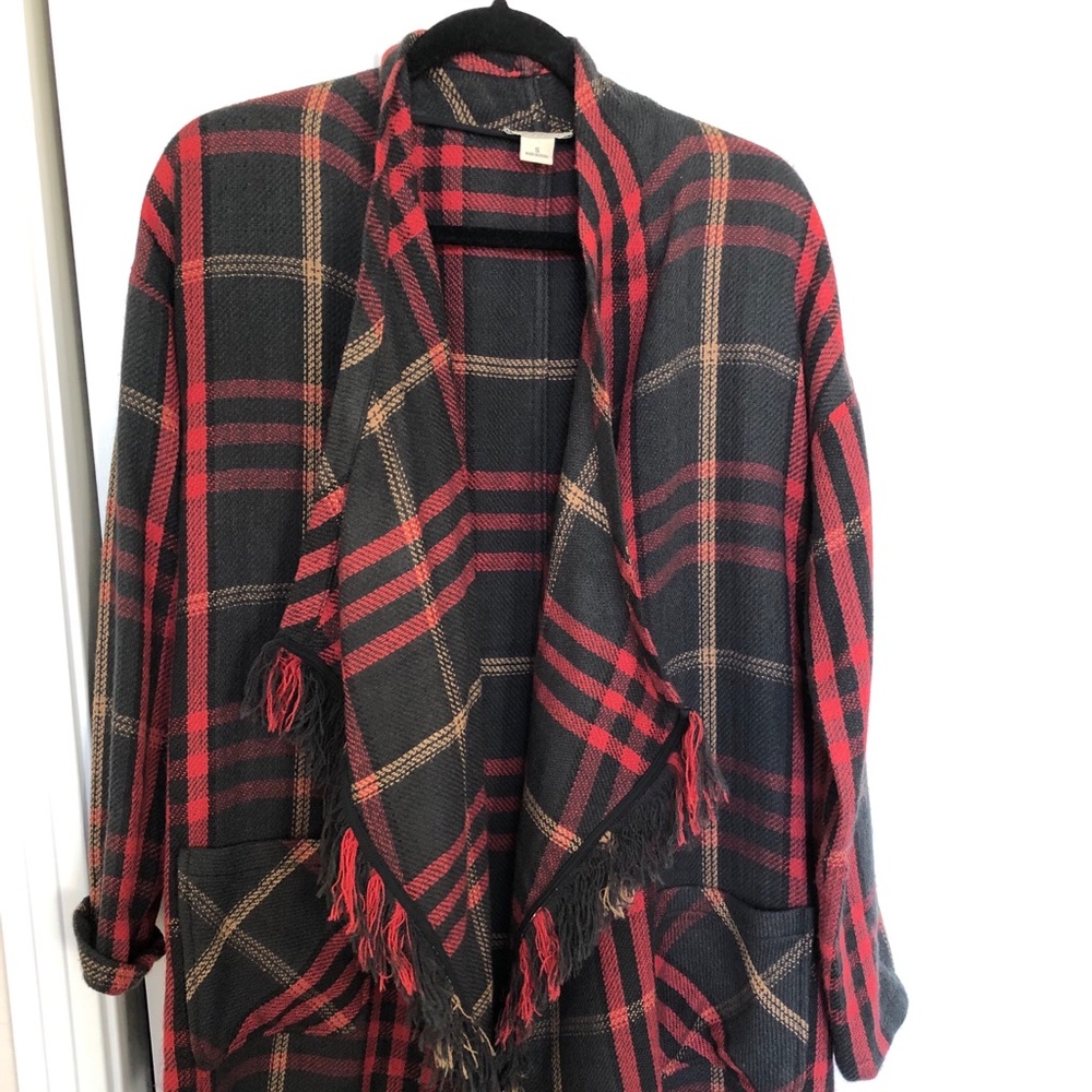 Plaid color Lucky Brand Cardigan; very warm